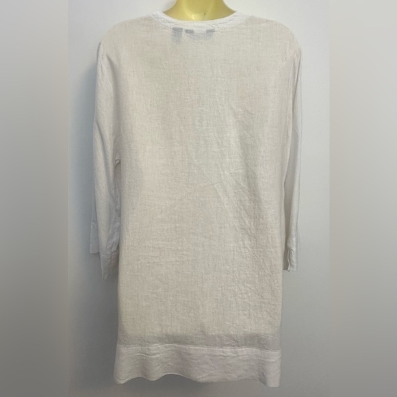 Lands' End White Linen Blend Tunic - Picture 4 of 7